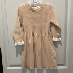 Tan and white girls dress, never worn